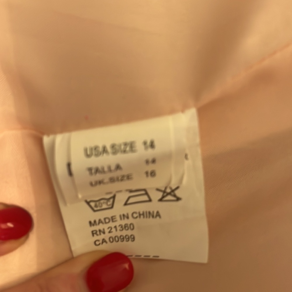 Angelina Faccenda Blush Off The Shoulder Gown Size 14 - Picture 10 of 11